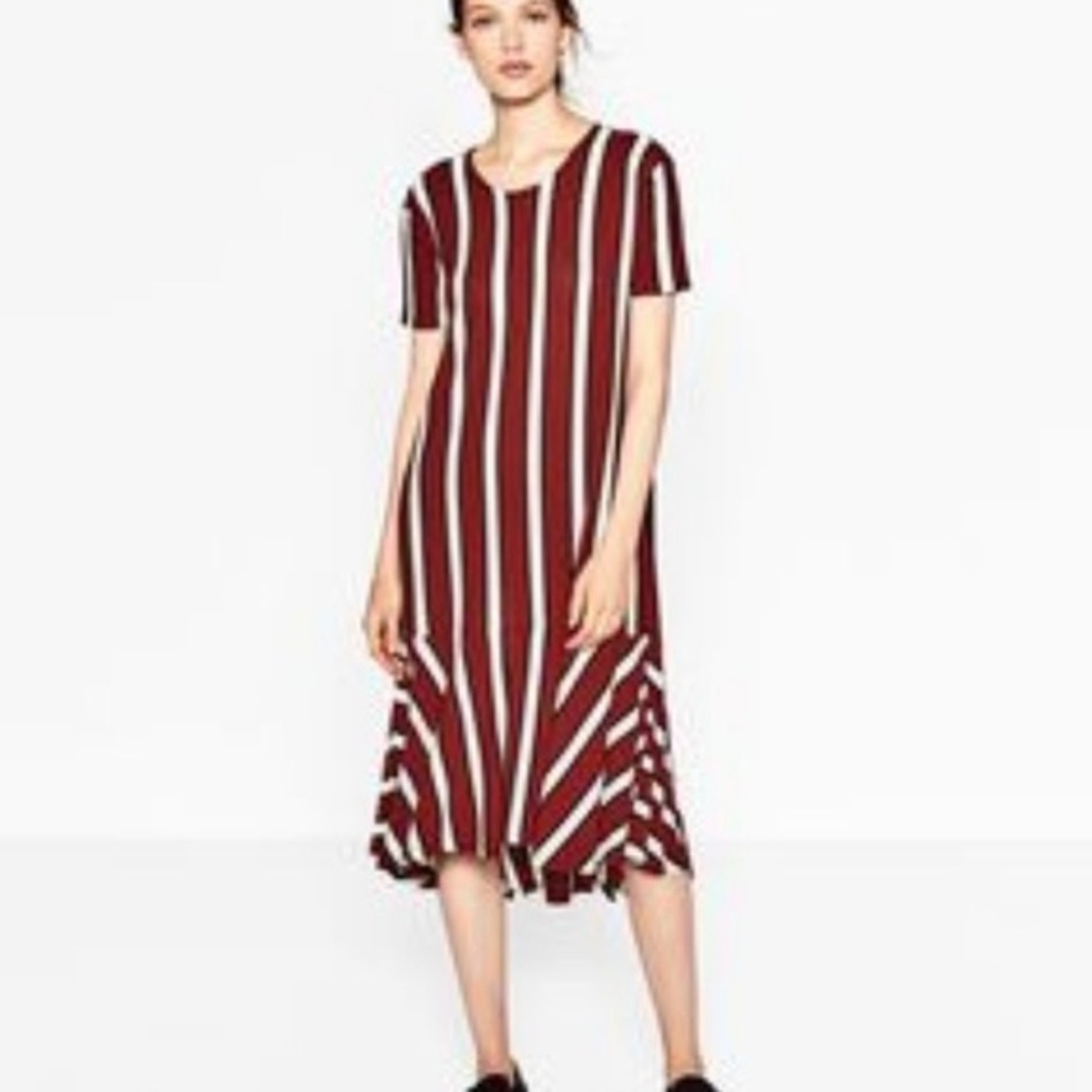 Zara Striped Midi Dress